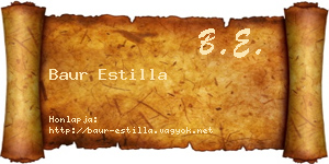 Baur Estilla névjegykártya